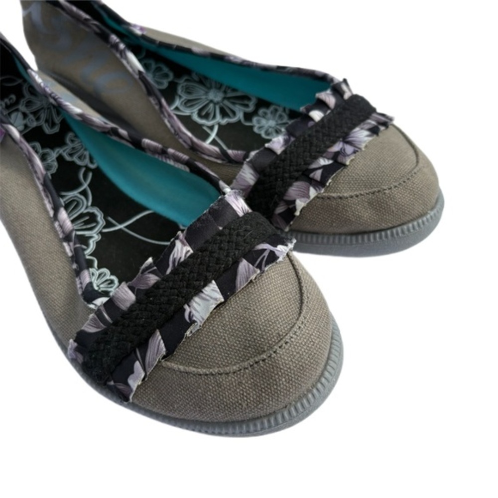 cushe Grey Canvas Hyper-Lite Pump Flats
